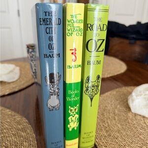 Vintage-Style "Books of Wonder" Oz Hardcover Set - 3 Books